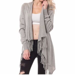 Fringe Cardigan Sweater S